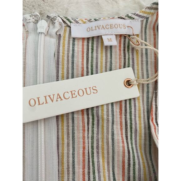 OLIVACEOUS Striped Overall Linen Dress - Picture 10 of 12